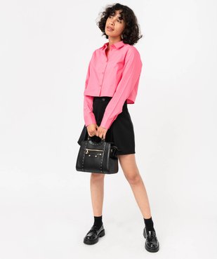 Chemise ultra courte en coton femme vue5 - GEMO(FEMME PAP) - GEMO