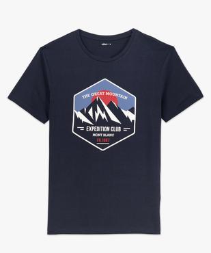 Tee-shirt manches courtes avec motif montagne homme vue4 - GEMO (HOMME) - GEMO