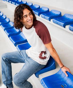 Tee-shirt manches courtes raglan contrastantes homme - Camps United vue8 - CAMPS GEMO FOR GOOD - GEMO