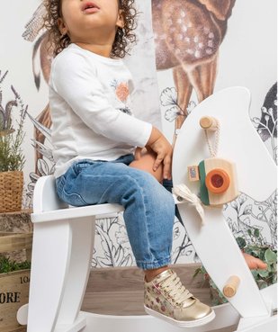 Baskets bébé fille dessus cuir fermeture zip – NA! vue6 - NA! - GEMO