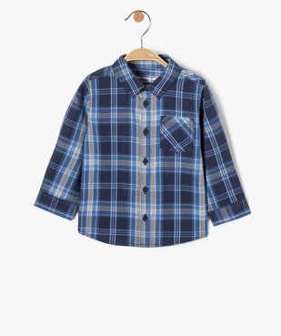 Chemise bébé garçon à carreaux à manches longues vue1 - GEMO(BEBE DEBT) - GEMO