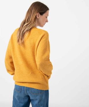 Gilet femme à col V et boutons fantaisie vue3 - GEMO(FEMME PAP) - GEMO