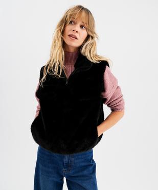 Gilet sans manches en fourrure imitation femme vue2 - GEMO 4G FEMME - GEMO