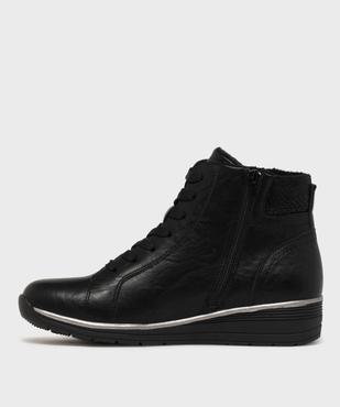 Boots confort avec talon compensé et doublure chaude femme vue3 - HOBIZ - GEMO