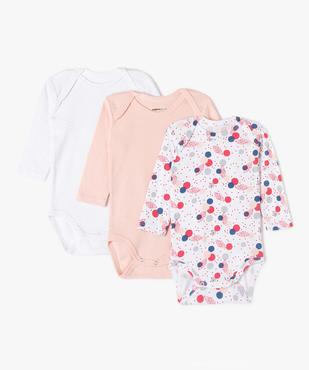 Bodies bébé à manches longues encolure américaine (lot de 3) - No gaspi vue1 - NOGASPI - GEMO
