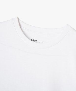 Tee-shirt à manches courtes uni garçon vue2 - GEMO 4G GARCON - GEMO