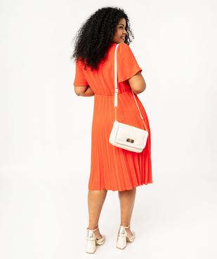 Robe grande taille manches courtes fluide et plissée femme vue3 - GEMO (G TAILLE) - GEMO