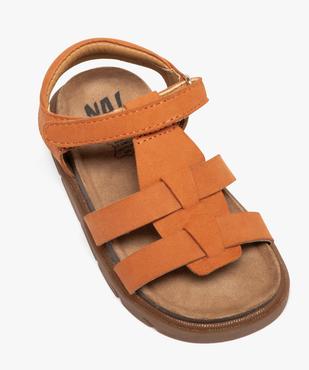 Sandales en cuir multibrides à scratch bébé garçon - Na! vue5 - NA! GEMO FOR GOOD - GEMO
