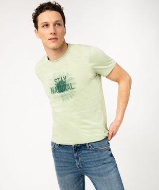 Tee-shirt manches courtes à motif estival homme vue1 - GEMO 4G HOMME - GEMO