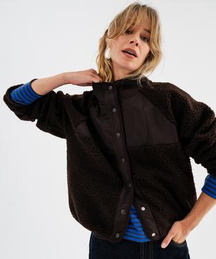 Sweat polaire boutonné femme vue2 - GEMO(FEMME PAP) - GEMO