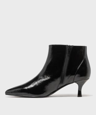 Bottines vernies à bout pointu et talon fin femme - Follow Me vue3 - FOLLOW ME - GEMO
