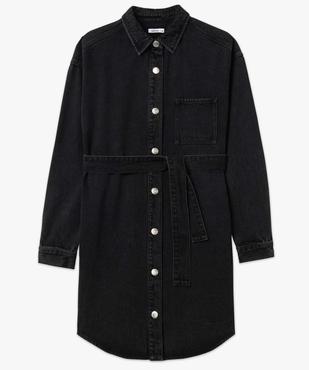 Robe femme en jean boutonnée sur l’avant avec ceinture vue4 - GEMO(FEMME PAP) - GEMO