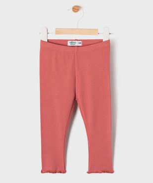 Legging en maille côtelée avec bas froncé bébé fille  vue1 - GEMO 4G BEBE - GEMO