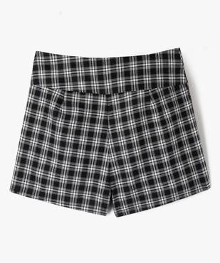 Jupe-short plissée à carreaux fille vue5 - GEMO (JUNIOR) - GEMO