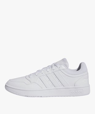 Baskets homme unies à lacets Hoops 3.0 - Adidas  vue3 - ADIDAS - GEMO