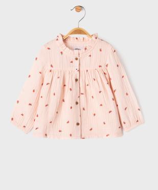 Blouse en gaze de coton à motifs fleuris bébé fille vue1 - GEMO(BEBE DEBT) - GEMO