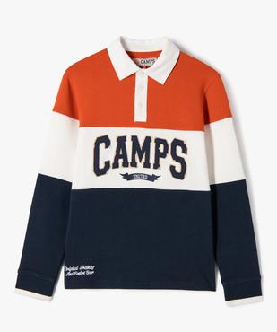 Polo à manches longues tricolore garçon - Camps United vue1 - CAMPS - GEMO