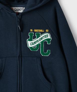 Sweat zippé à capuche grand imprimé dos garçon - Camps United vue2 - CAMPS GEMO FOR GOOD - GEMO