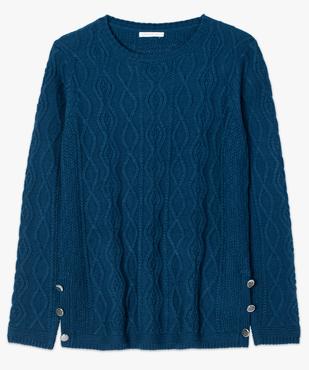 Pull femme torsadé avec boutons métallisés sur les côtés vue4 - GEMO(FEMME PAP) - GEMO
