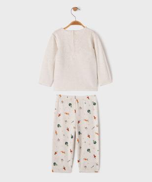 Pyjama 2 pièces en velours avec motifs légumes bébé vue3 - GEMO 4G BEBE - GEMO