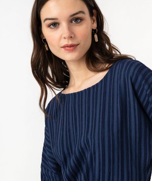 Robe rayée à manches chauve-souris femme vue2 - GEMO(FEMME PAP) - GEMO