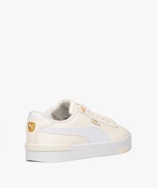 Baskets femme dessus uni en cuir à lacets avec semelle épaisse - Puma vue4 - PUMA - GEMO