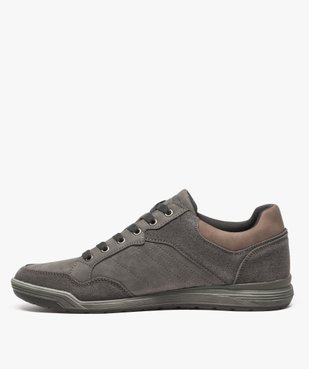 Baskets homme baskets de ville multimatières avec surpiqûres  vue3 - URBAN STEPS - GEMO