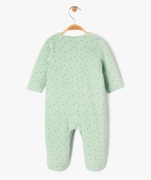 Pyjama dors-bien en velours avec motif lapin bébé garçon vue4 - GEMO 4G BEBE - GEMO