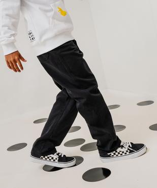 Pantalon en coton stretch avec taille élastique garçon vue5 - GEMO (JUNIOR) - GEMO