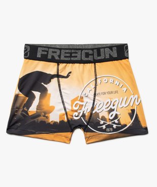 Boxer garçon en microfibre imprimé skate - Freegun vue1 - FREEGUN - GEMO
