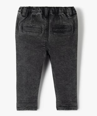 Jean bébé garçon avec taille élastique et ceinture corde vue4 - GEMO(BEBE DEBT) - GEMO