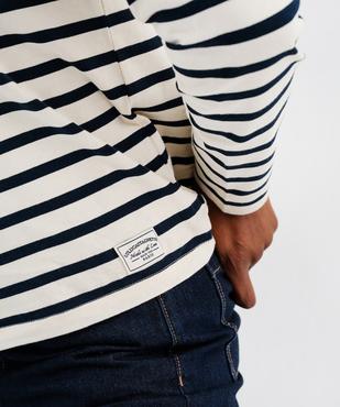 Tee-shirt manches longues marinière femme - LuluCastagnette vue4 - LULU CASTAGNETTE G4G D - GEMO
