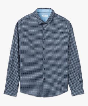 Chemise homme à manches longues avec micro-motifs vue4 - GEMO (HOMME) - GEMO