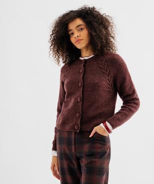 Gilet col rond boutonné femme vue1 - GEMO(FEMME PAP) - GEMO