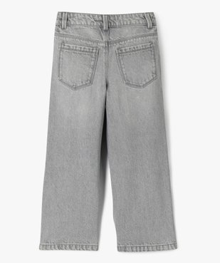 Jean wide leg à clous argentés et taille ajustable fille vue5 - GEMO (ENFANT) - GEMO