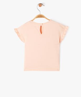 Tee-shirt manches courtes à volants bébé fille vue3 - GEMO(BEBE DEBT) - GEMO