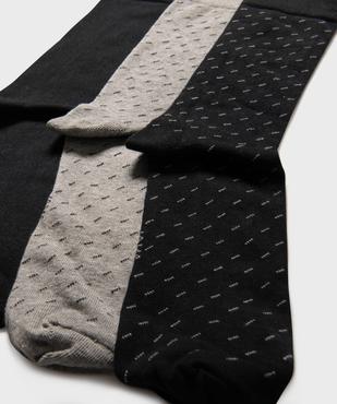 Chaussettes hautes à micro motifs homme (lot de 3) vue2 - GEMO(HOMWR HOM) - GEMO