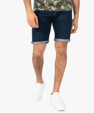 Bermuda en jean homme coupe droite vue1 - GEMO (HOMME) - GEMO