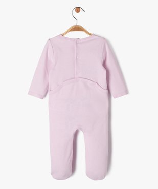Pyjama dors-bien en coton avec motif pailleté bébé fille vue4 - GEMO 4G BEBE - GEMO