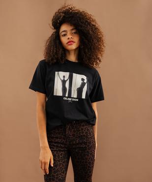 T-shirt imprimé col rond femme - Céline Dion vue3 - CELINE DION - GEMO