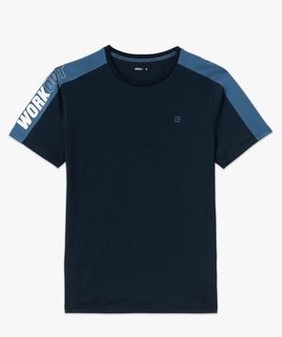 Tee-shirt manches courtes contrastantes homme vue4 - GEMO (HOMME) - GEMO