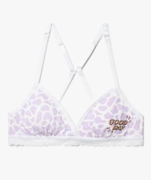 Soutien-gorge fille avec bonnets triangles et coussinets amovibles vue1 - GEMO 4G FILLE - GEMO