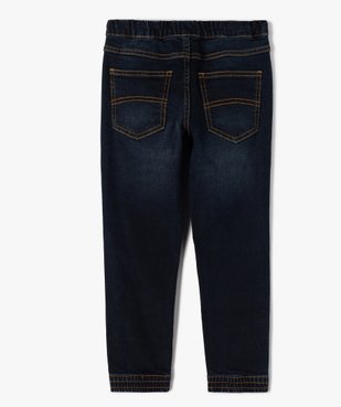 Jean garçon coupe Regular avec ceinture et bas de jambes élastiques vue3 - GEMO (ENFANT) - GEMO