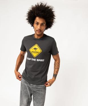 Tee-shirt manches courtes en coton imprimé homme - Roadsign vue1 - ROADSIGN D - GEMO