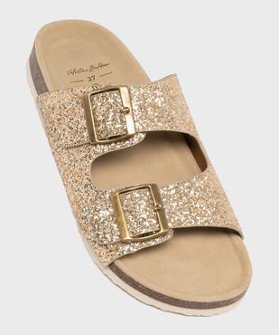 Mules double bride à paillettes avec semelle intérieure cuir femme - 5 Miles vue5 - VALENTINA BALDA - GEMO