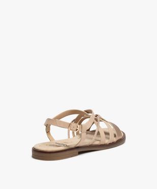 Sandales femme à talon plat et brides métallisées vue4 - GEMO (CASUAL) - GEMO