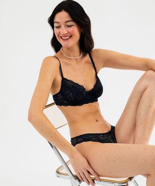 Soutien-gorge corbeille en dentelle à bonnets souples vue3 - GEMO(HOMWR FEM) - GEMO