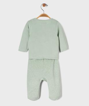 Pyjama en velours 2 pièces bébé  vue4 - GEMO 4G BEBE - GEMO