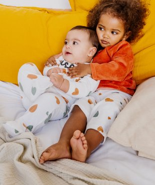 Pyjama en velours 2 pièces avec motif ourson bébé garçon vue5 - GEMO 4G BEBE - GEMO