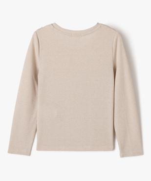 Tee-shirt manches longues pailleté et texturé fille - LuluCastagnette vue3 - LULUCASTAGNETTE - GEMO